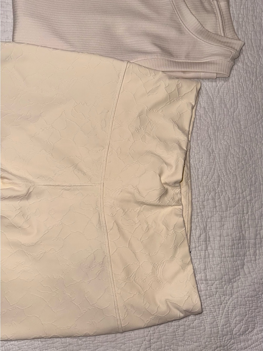 CALIA by Carrie Underwood Cream Textured High Waist Leggings - Picture 8 of 8